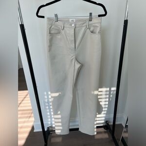 Aritzia Wilfred straight leg faux leather pants